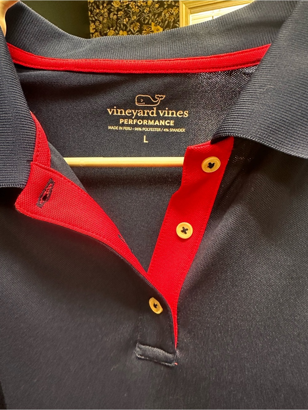 Vineyard Vines Performance Polo Dress Navy Pink L coastal preppy country club